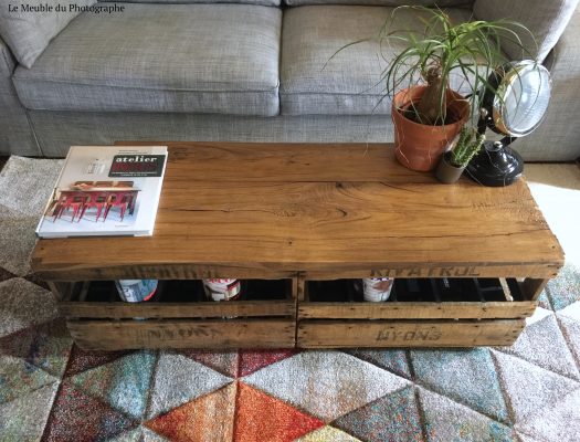 table basse récup caisses en bois table récup caisse en bois par Le Meuble du Photographe